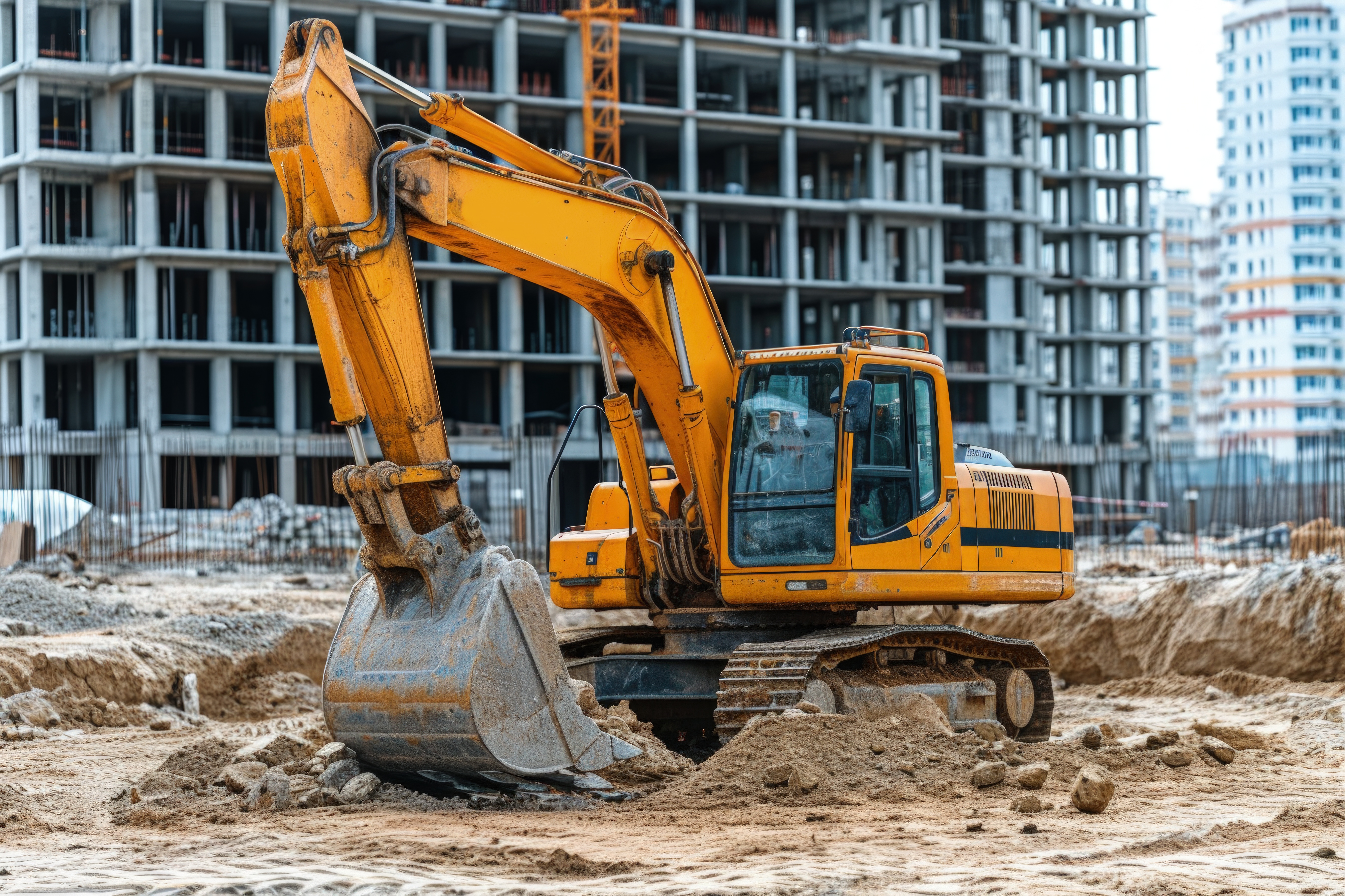 Equipment Leasing — heavy plant on an active site